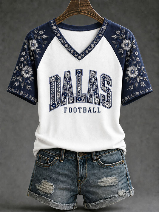 Women's Game Day Football Printed Casual T-Shirt