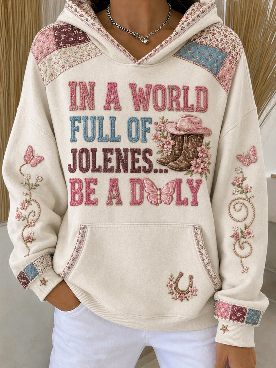 Women's Rip Country Music Lover Queen of Country Printed Hoodie