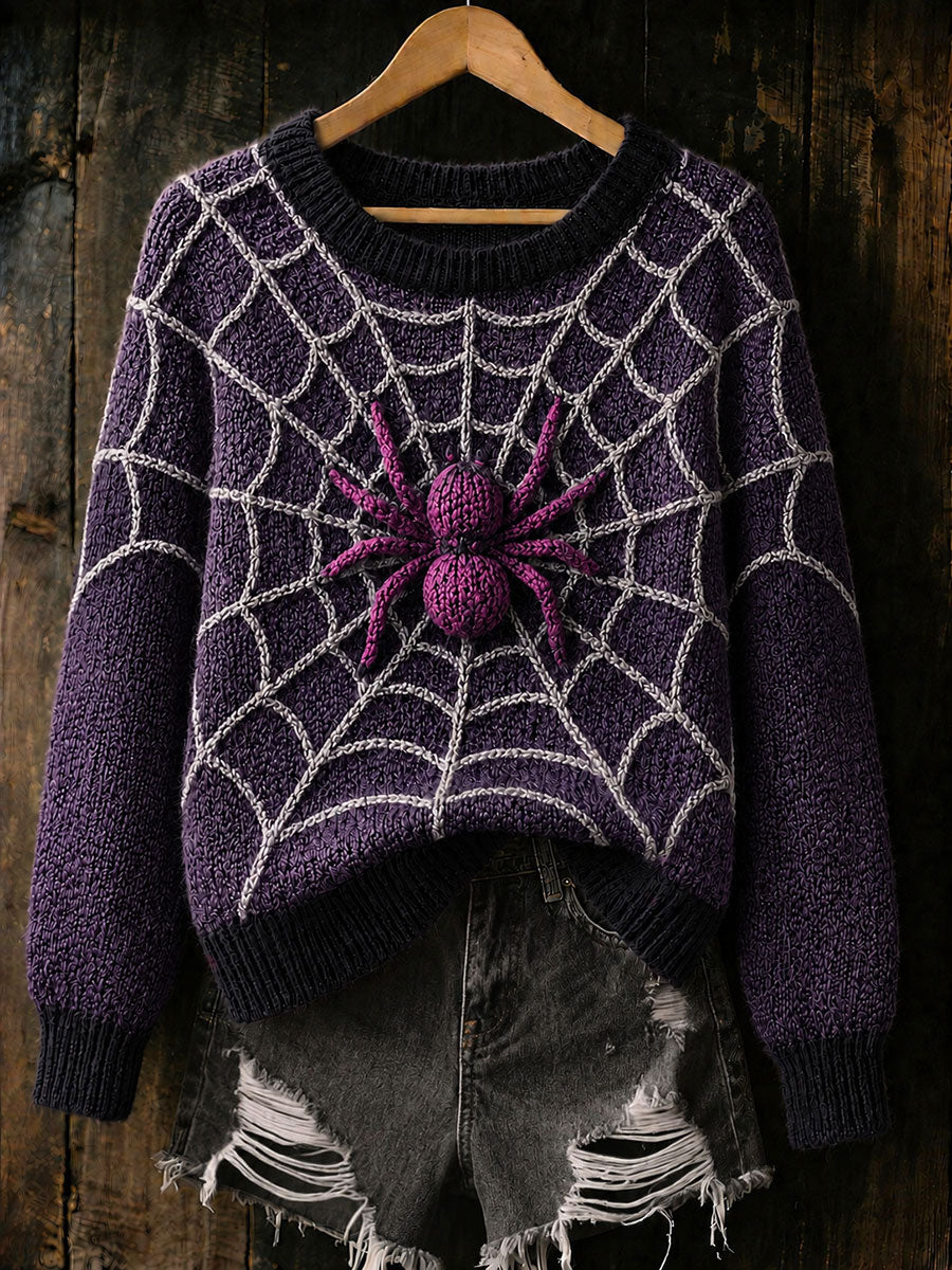 Women's Halloween Spider Web and Spider Tops