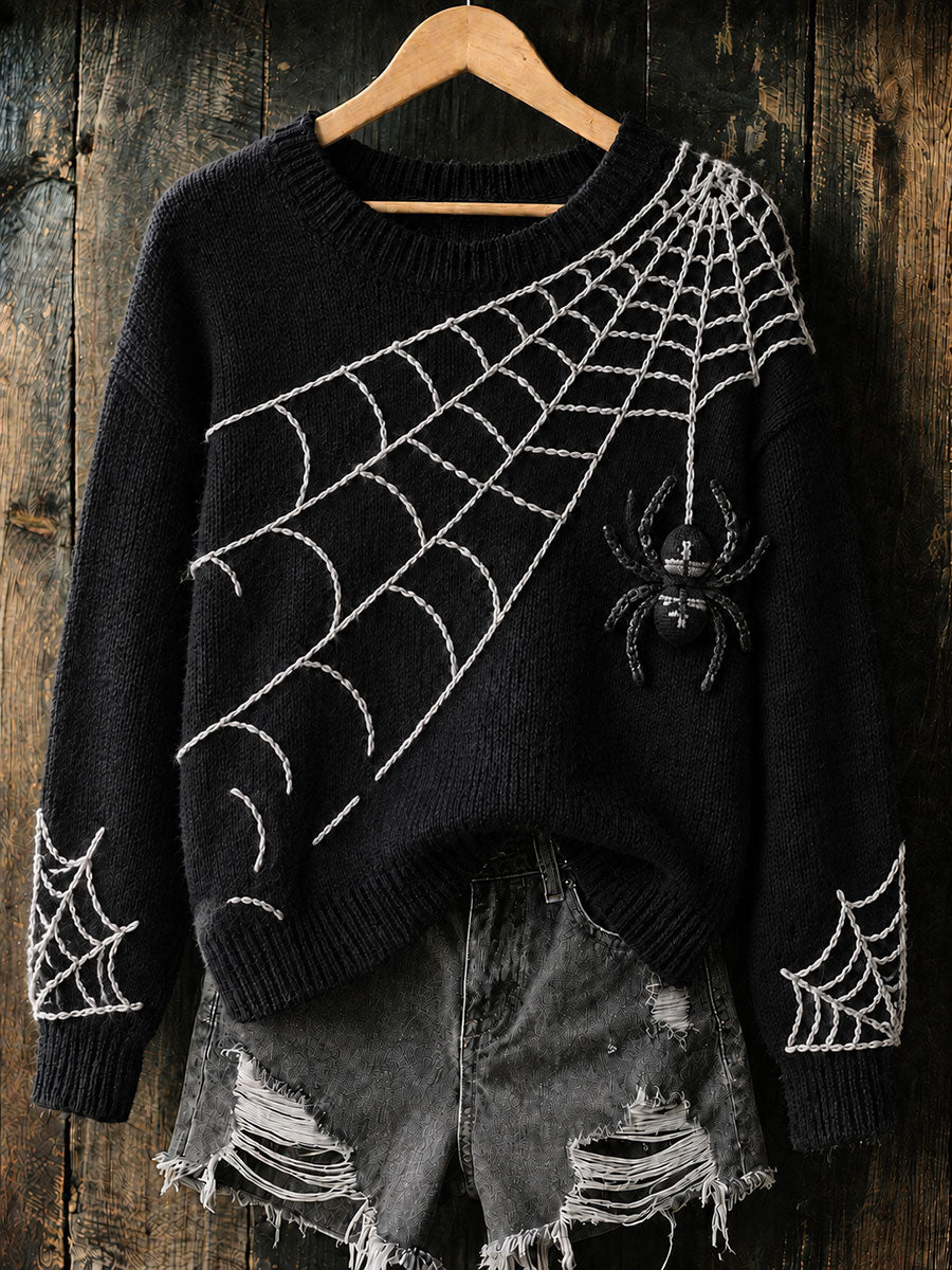 Women's Halloween Spider Web and Spider Tops