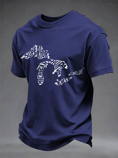 Men's Lake Ontario imitation cotton short-sleeved T-shirt