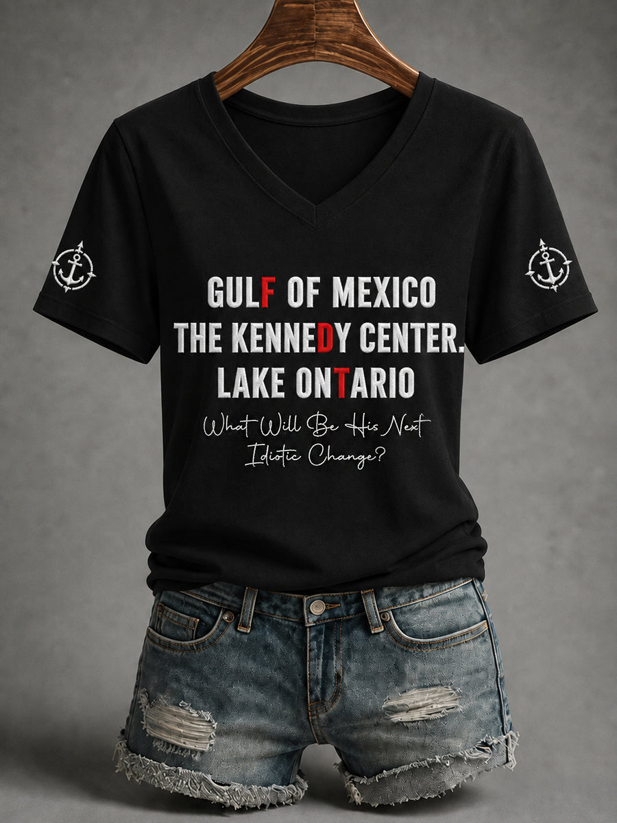 Women's FDT Gulf Of Mexico Kennedy Center Lake Ontario V-Neck Tee