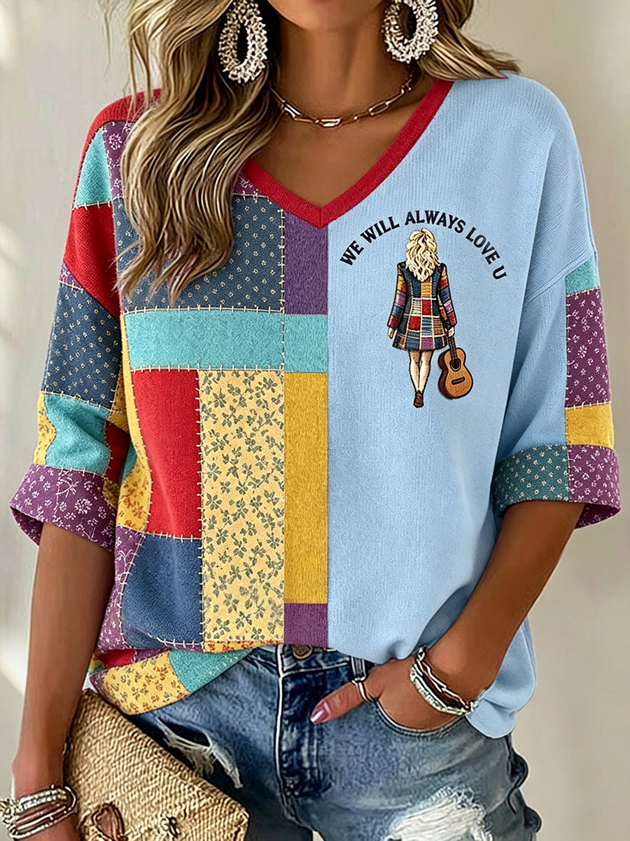Women's Country Music Lover We Will Always Love U 925 Printed T-Shirt