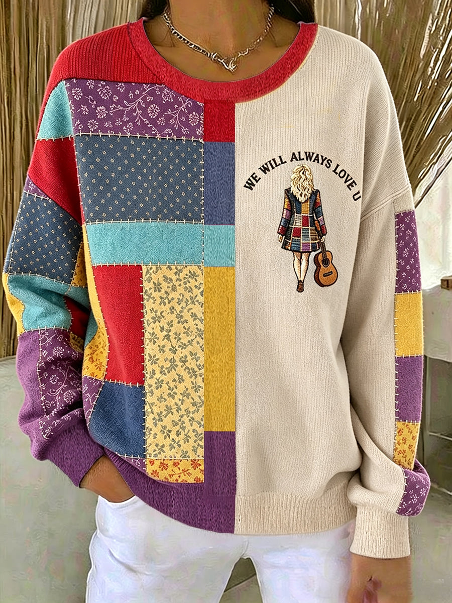 Women's Country Music Lover We Will Always Love U 925 Printed Sweatshirt
