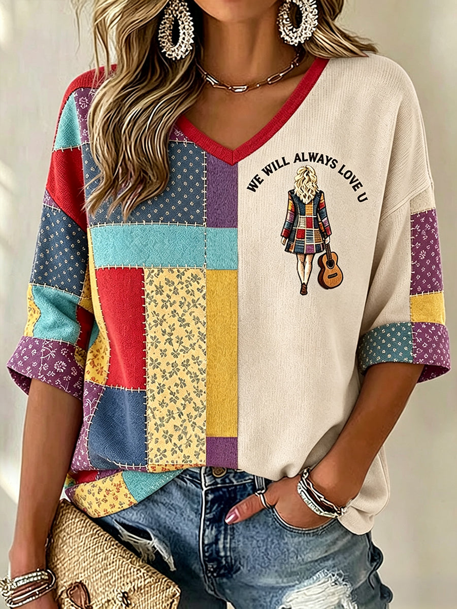 Women's Country Music Lover We Will Always Love U 925 Printed T-Shirt