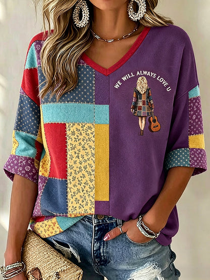 Women's Country Music Lover We Will Always Love U 925 Printed T-Shirt