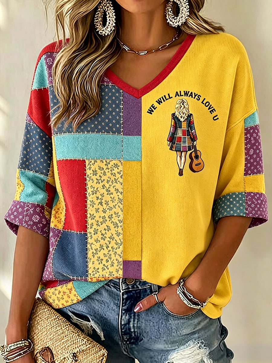 Women's Country Music Lover We Will Always Love U 925 Printed T-Shirt