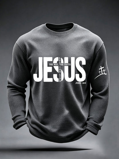 Men's Jesus The Way The Truth And The Life Waffle Top