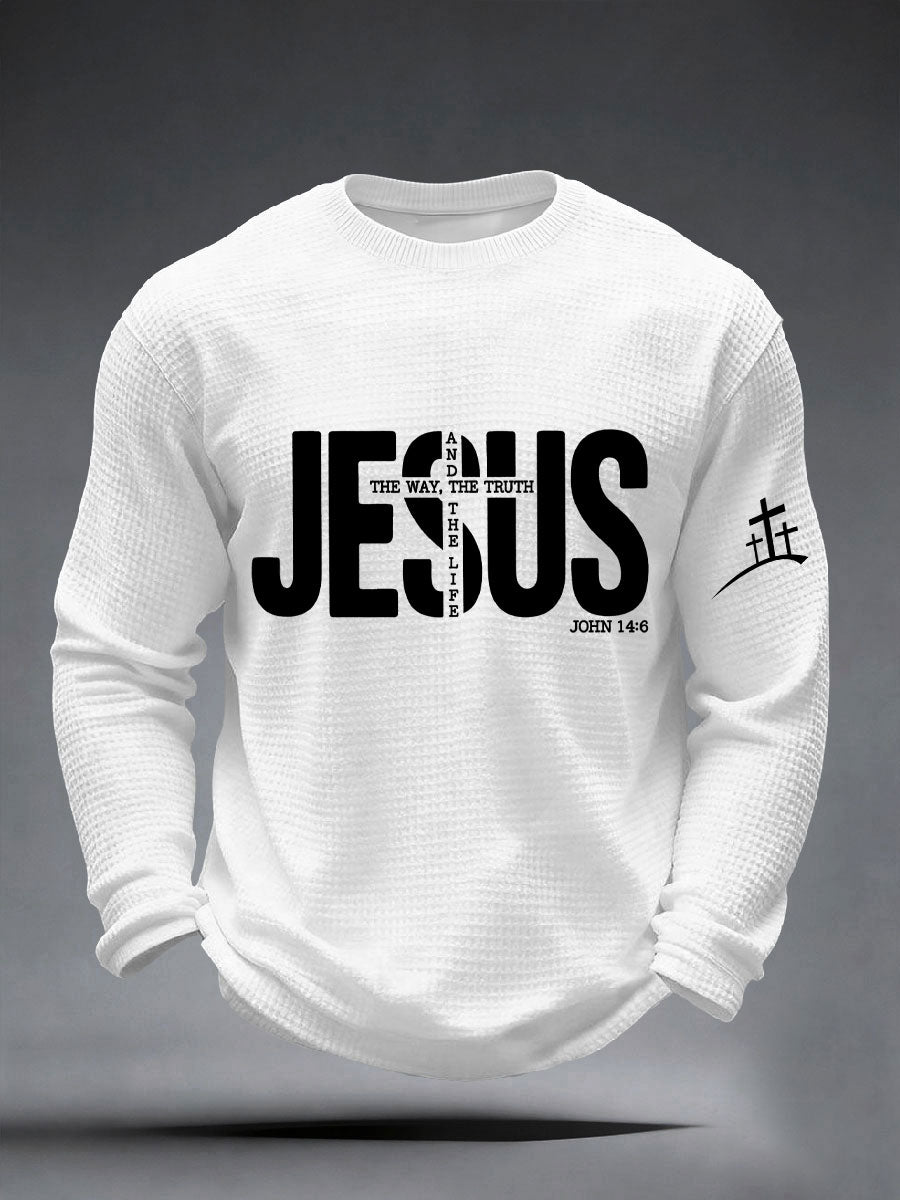Men's Jesus The Way The Truth And The Life Waffle Top