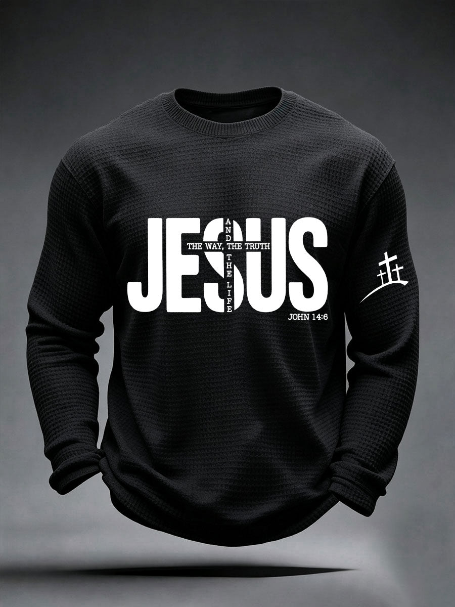 Men's Jesus The Way The Truth And The Life Waffle Top