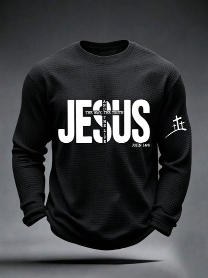 Men's Jesus The Way The Truth And The Life Waffle Top