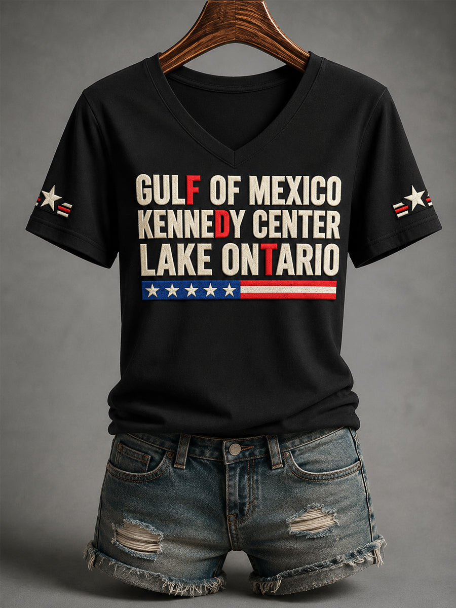 Women's FDT Gulf Of Mexico Kennedy Center Lake Ontario V-Neck Tee