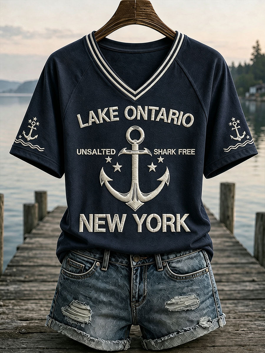 Women's "Vake Ontario" V-neck T-shirts