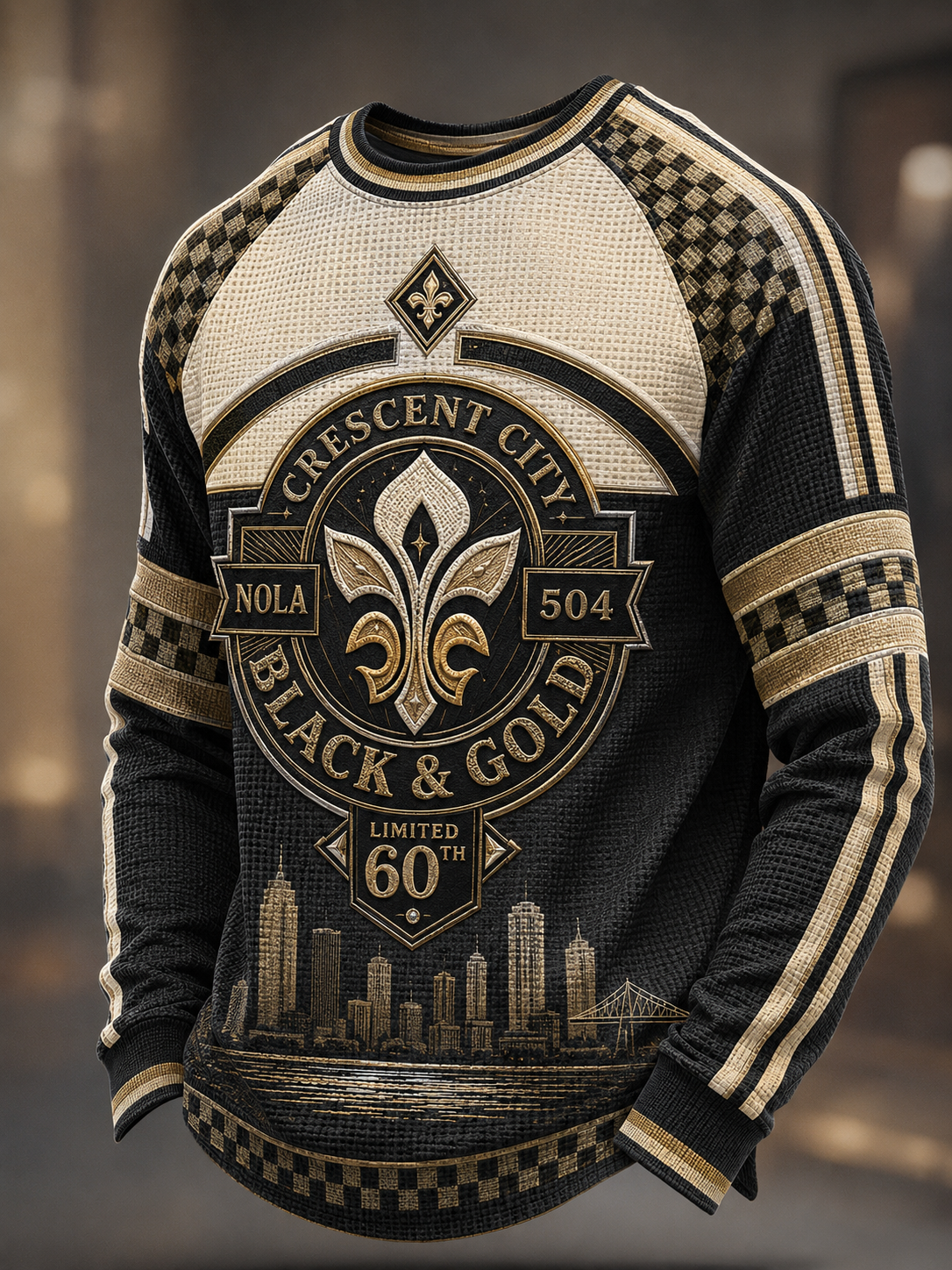 Men's New Orleans Saints Waffle Long Sleeve T-Shirt