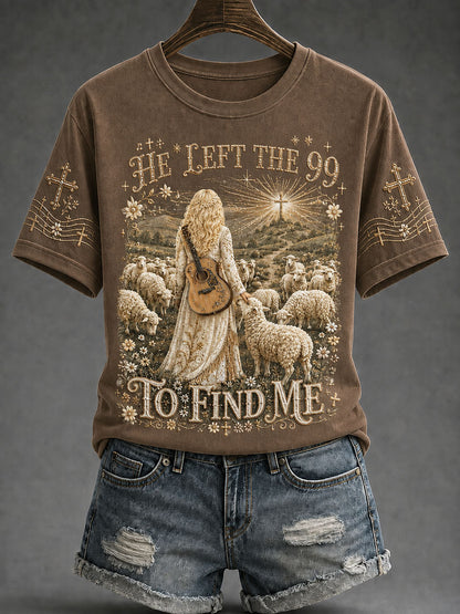 Women's Faith "HE LEFT THE 99 TO FIND ME" Commemorative T-shirt