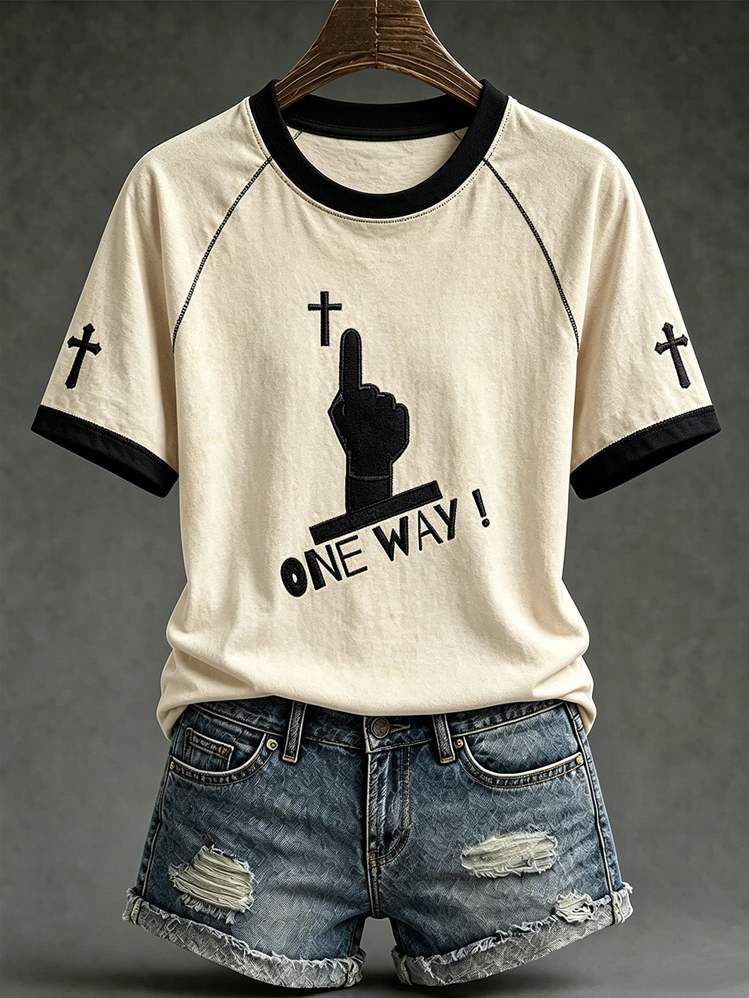 Women's faith theme fun slogan casual short sleeve T-shirt
