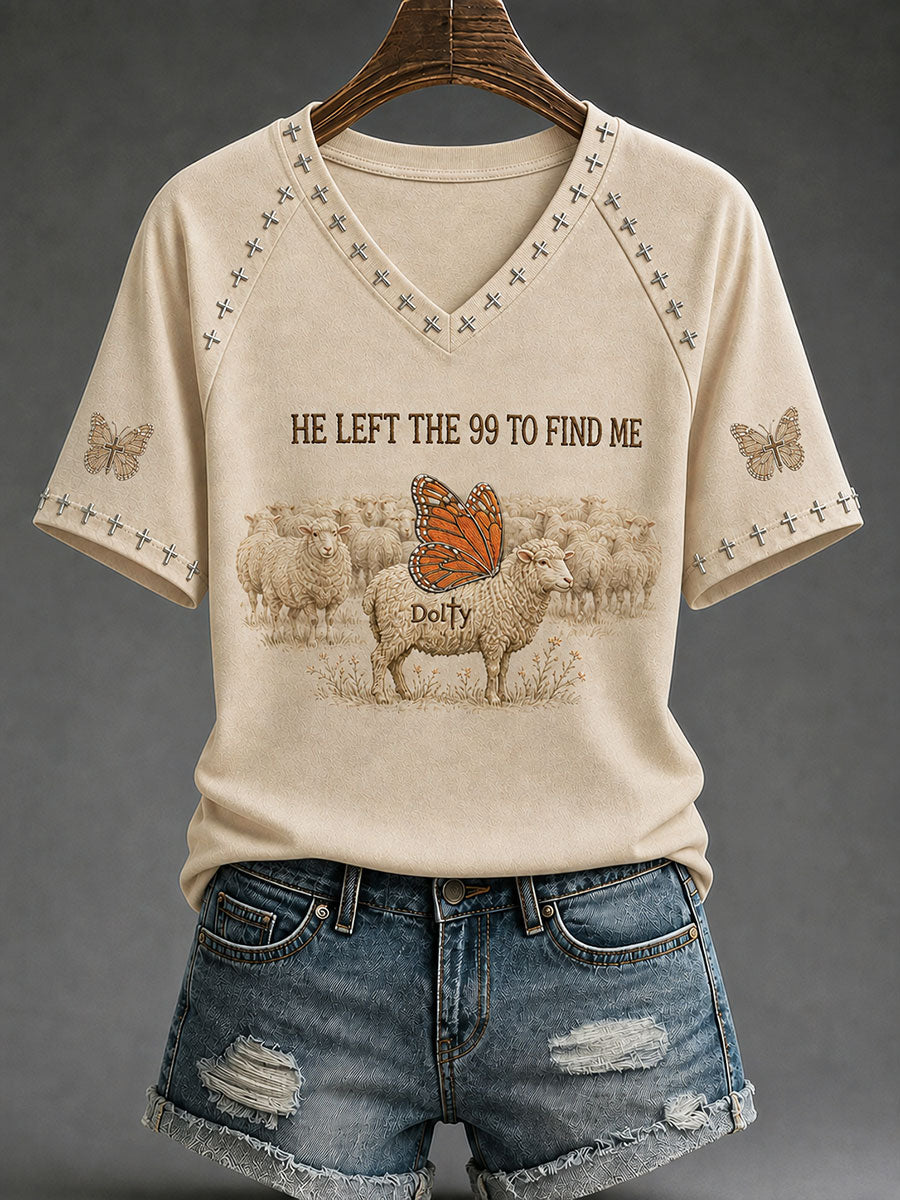 Women's Faith "HE LEFT THE 99 TO FIND ME" Commemorative T-shirt
