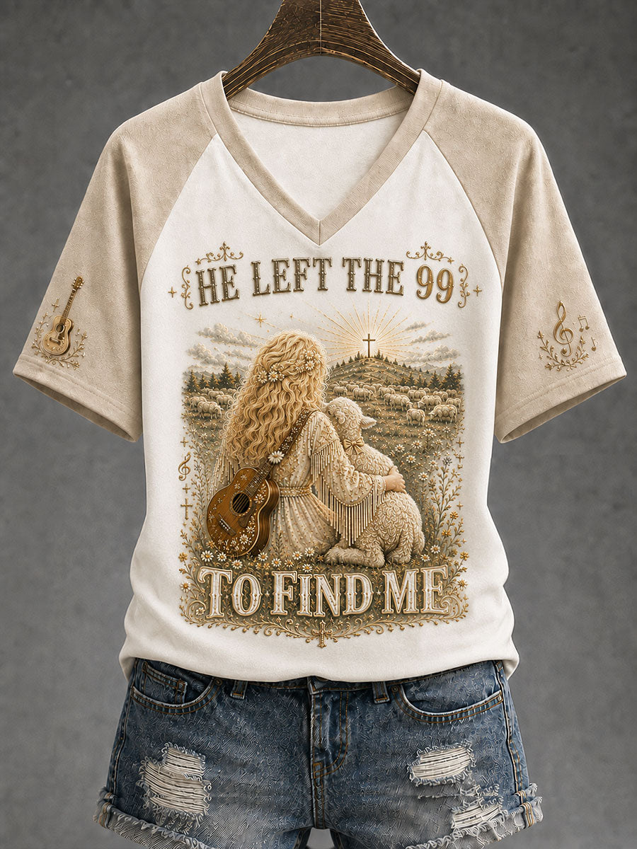 Women's Faith "HE LEFT THE 99 TO FIND ME" Commemorative T-shirt