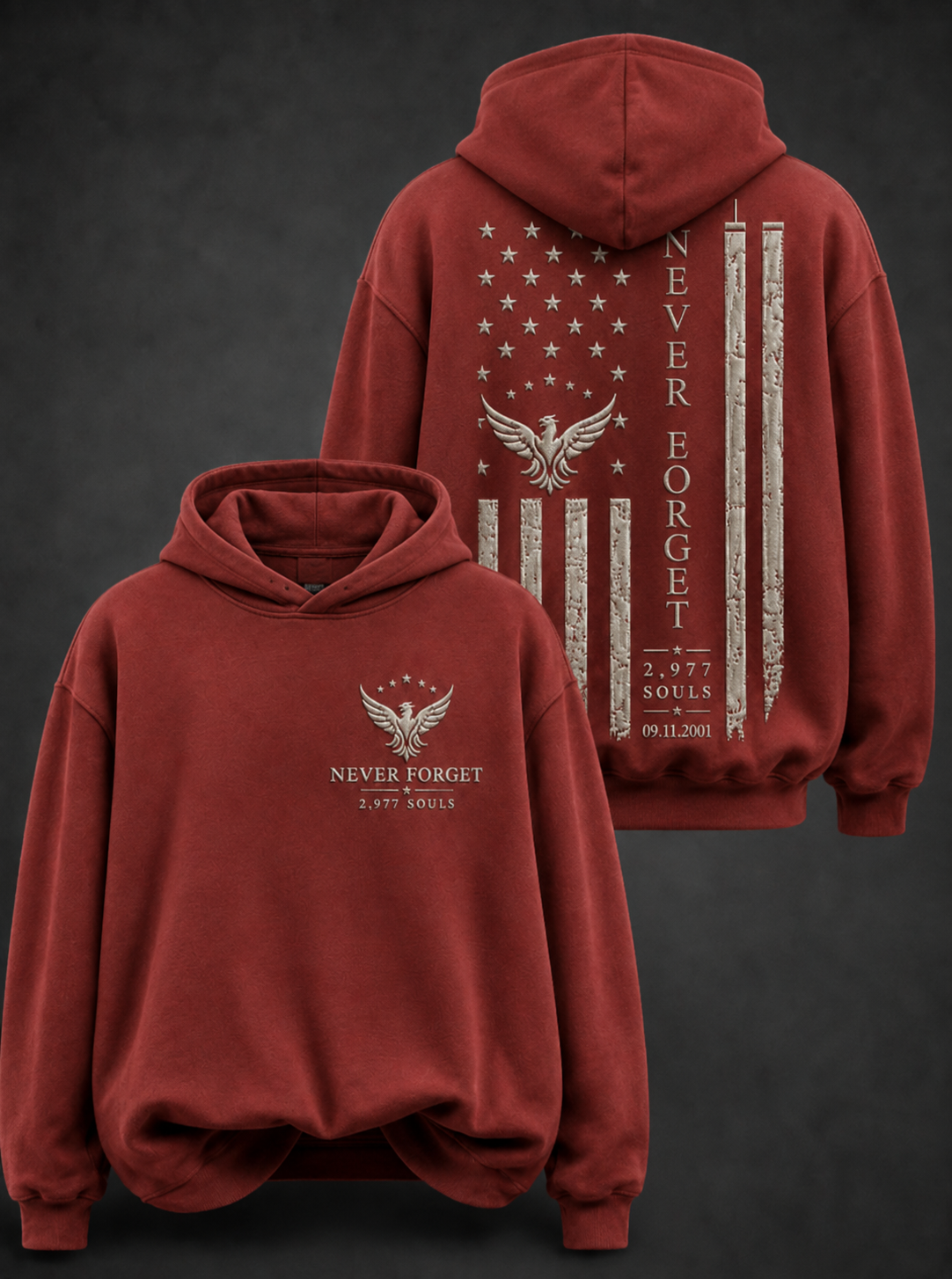 Women's NEVER FORGET 2,977 SOULS 2,977 SOULS 09.11.2001 Regular Sweatshirt