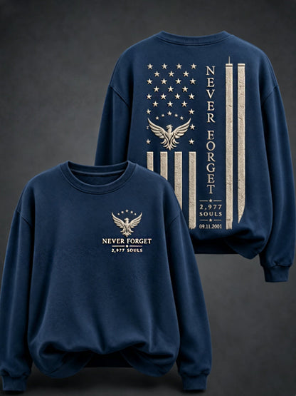 Women's NEVER FORGET 2,977 SOULS 2,977 SOULS 09.11.2001 Regular Sweatshirt