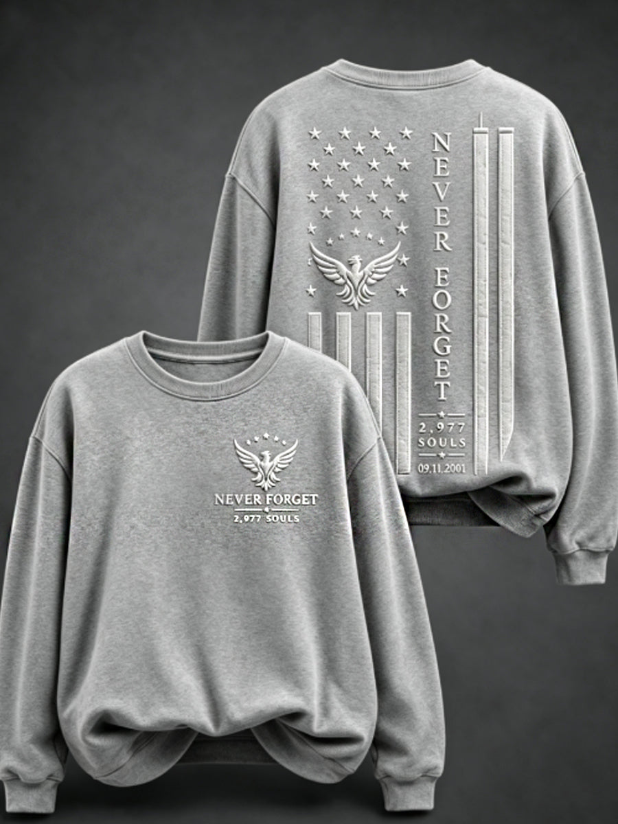 Women's NEVER FORGET 2,977 SOULS 2,977 SOULS 09.11.2001 Regular Sweatshirt