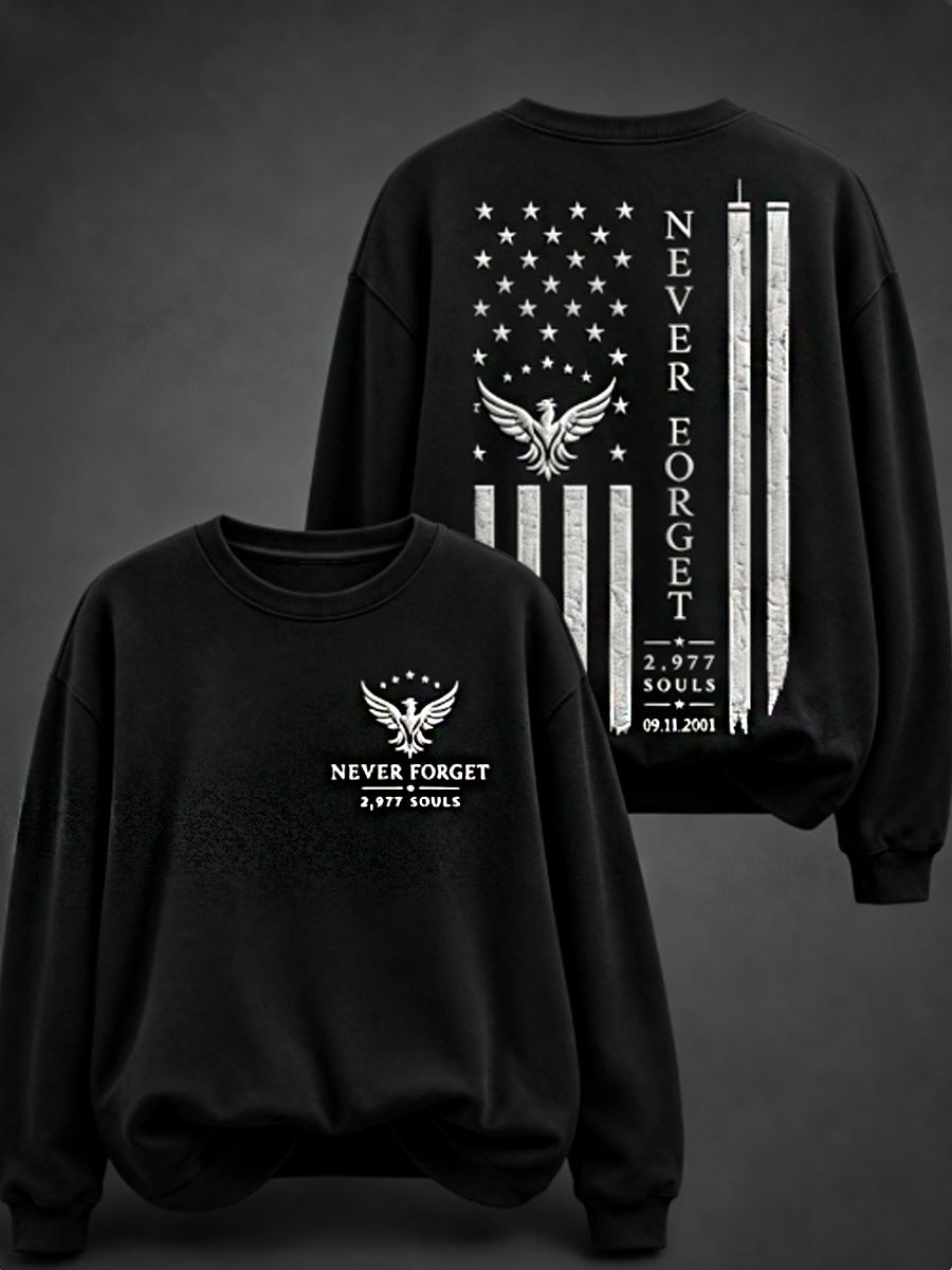 Women's NEVER FORGET 2,977 SOULS 2,977 SOULS 09.11.2001 Regular Sweatshirt