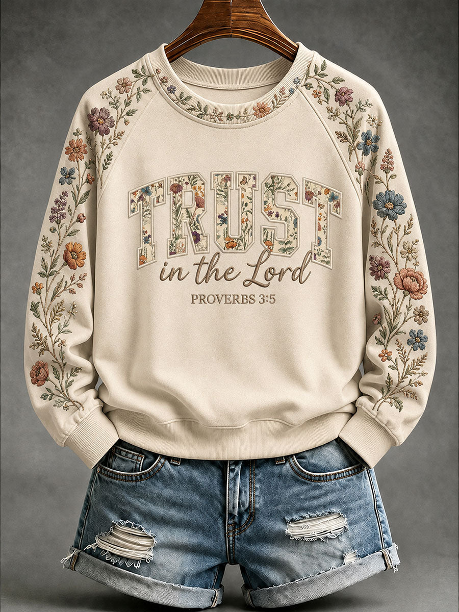 Women's 'Trust In The Lord' Printed Casual Hoodie
