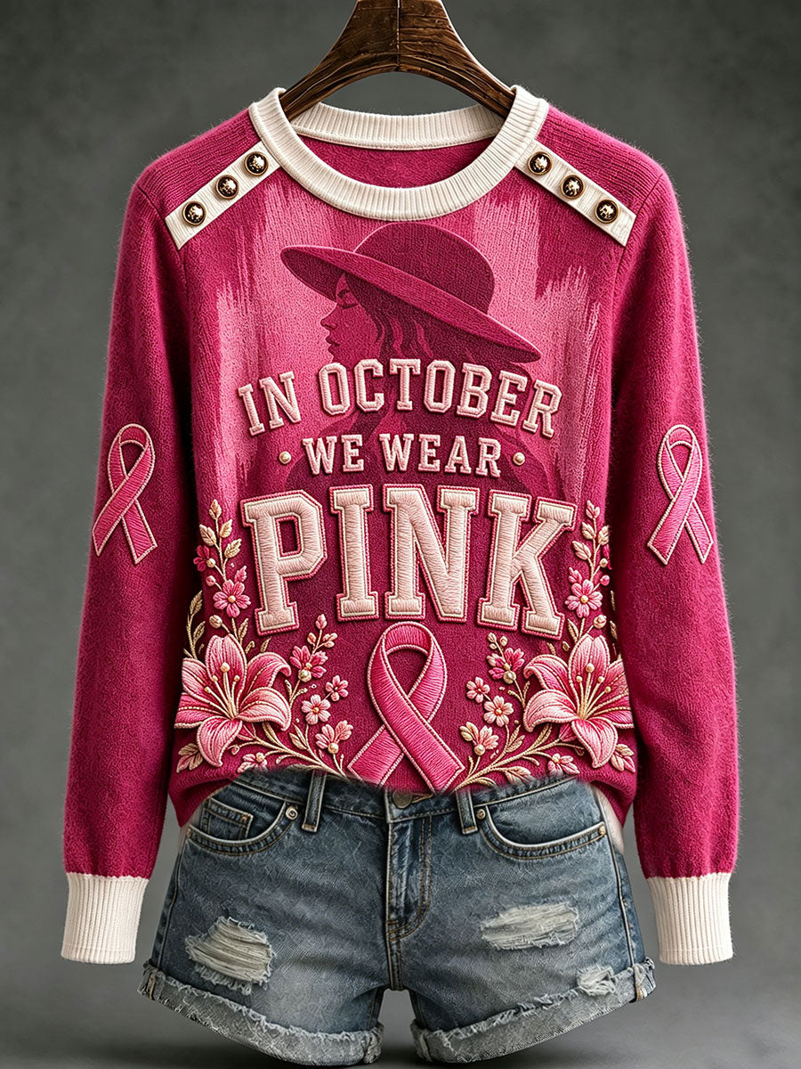 Women's "In October We Wear Pink" Breast Cancer Awareness Tops