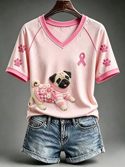 Women's Cute Pug T-shirt
