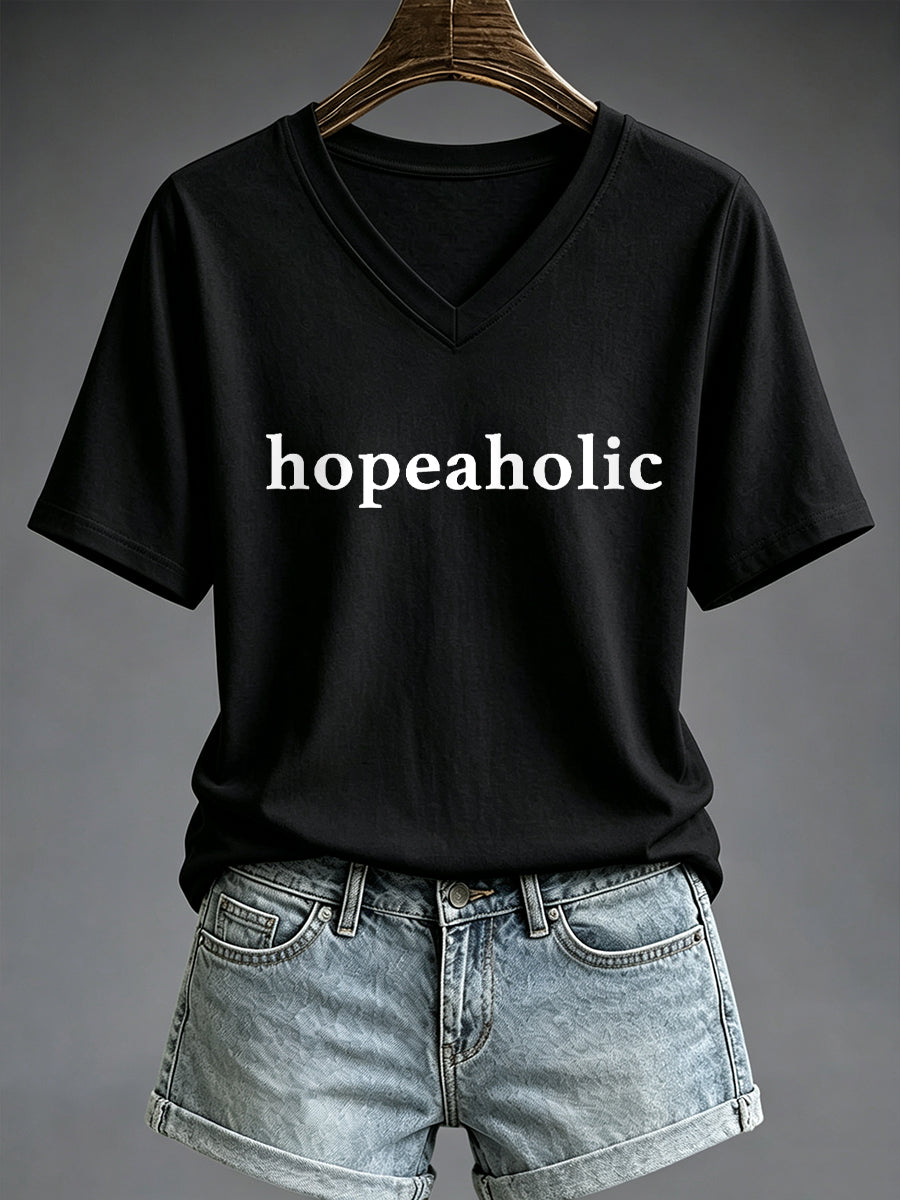 Women's Hopeaholic Print short-sleeved T-shirt