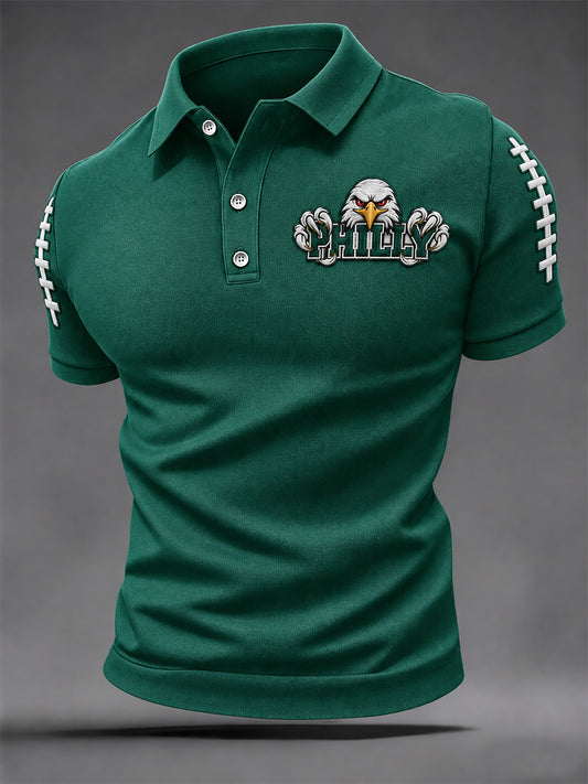 Men's Football Gameday Gift For Football Fans Casual Polo
