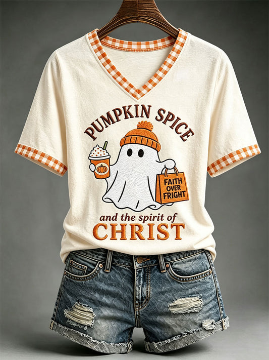 Women's Pumpkin Spice And the Spirit of Christ T-shirt