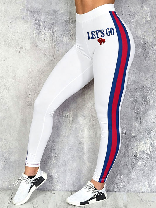 Women's Football Lover Buf Art Printed Leggings
