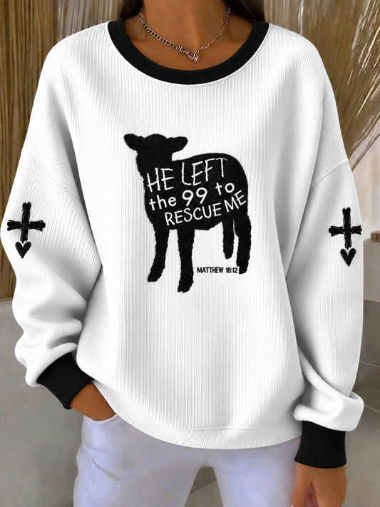 Women's Faith Print Casual Sweatshirt