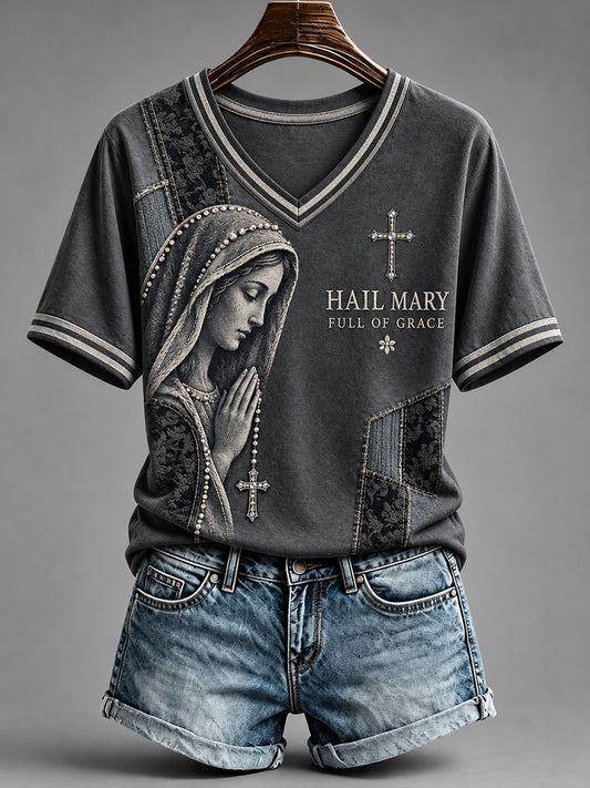 Women's Hail Mary Full Of Grace T-Shirt