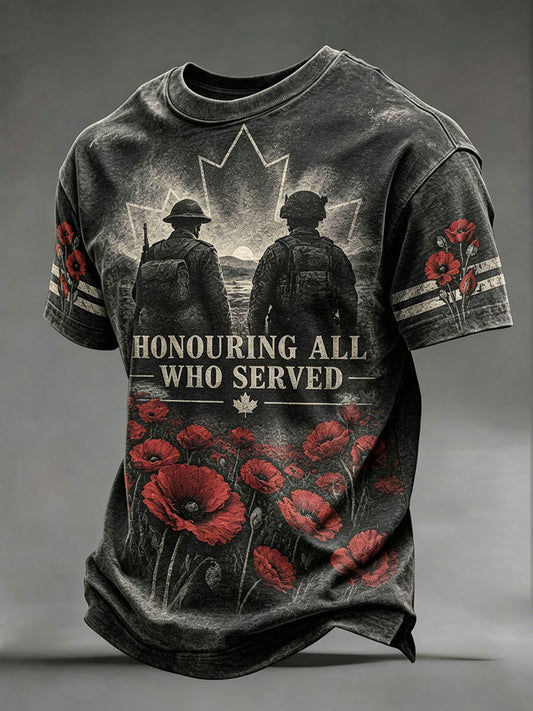 Men's "HONOURING ALL WHO SERVED" T-shirts