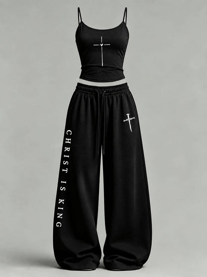Women's Christ Is King Printed Casual Set