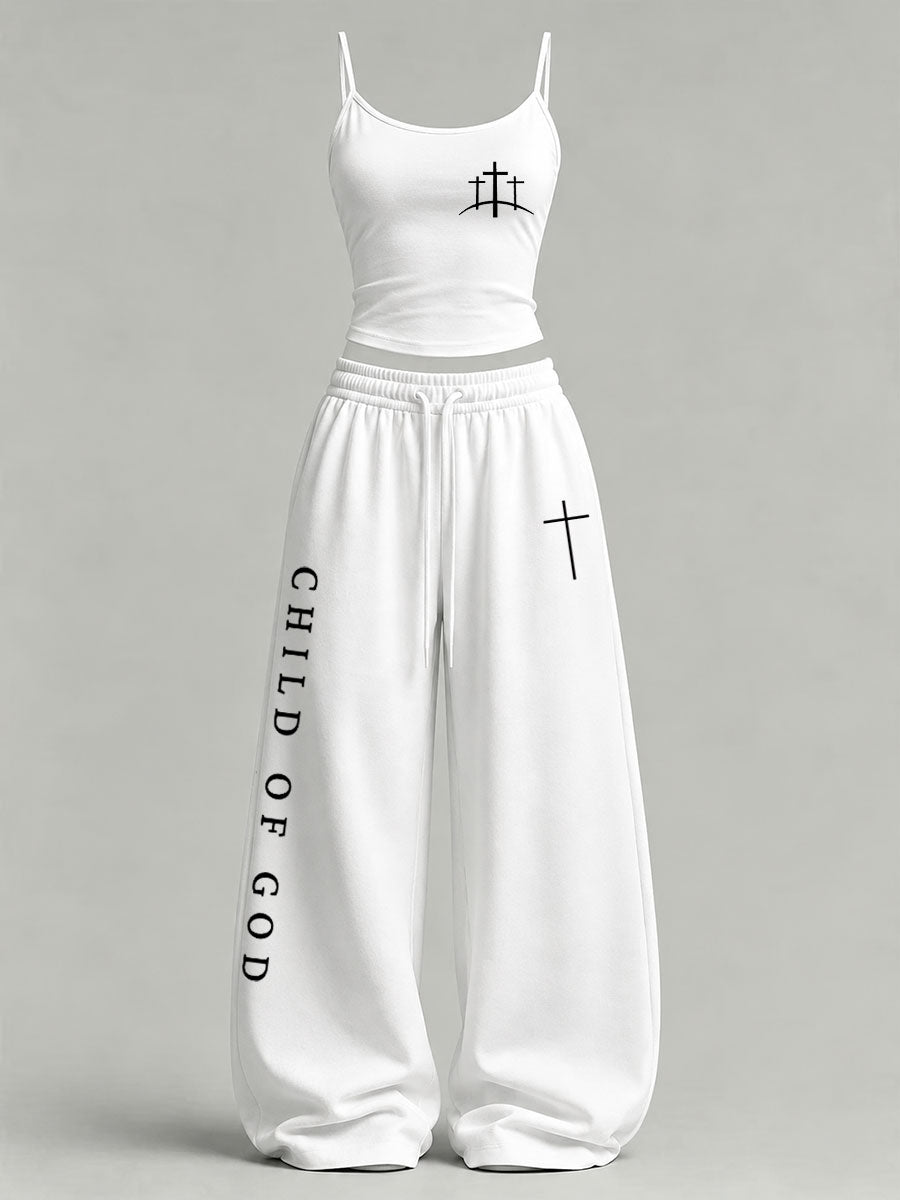 Women's 'Child of God' Printed Casual Set