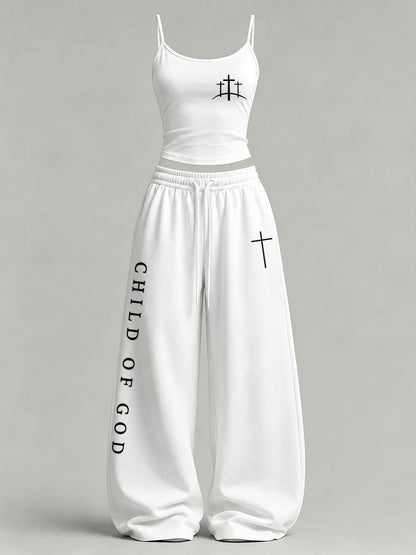 Women's 'Child of God' Printed Casual Set