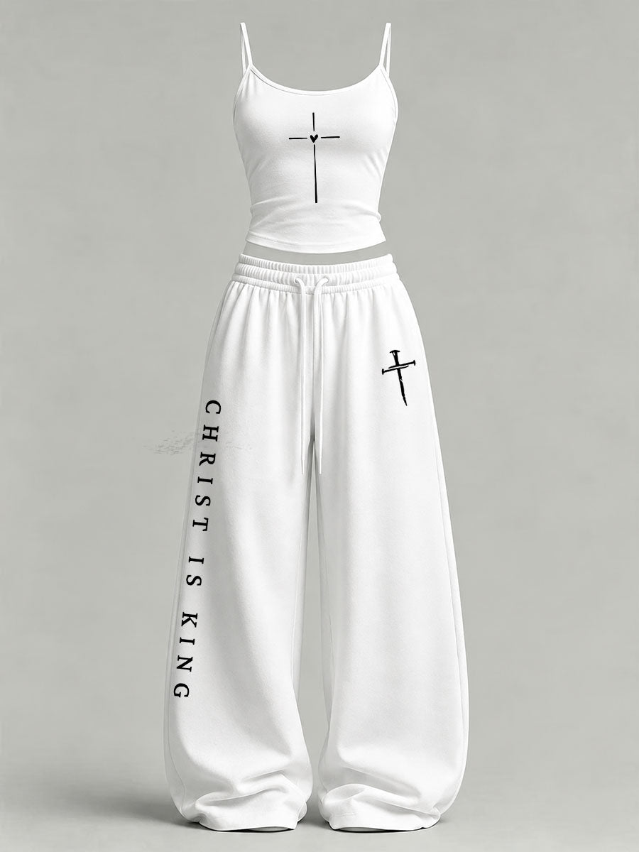 Women's Christ Is King Printed Casual Set