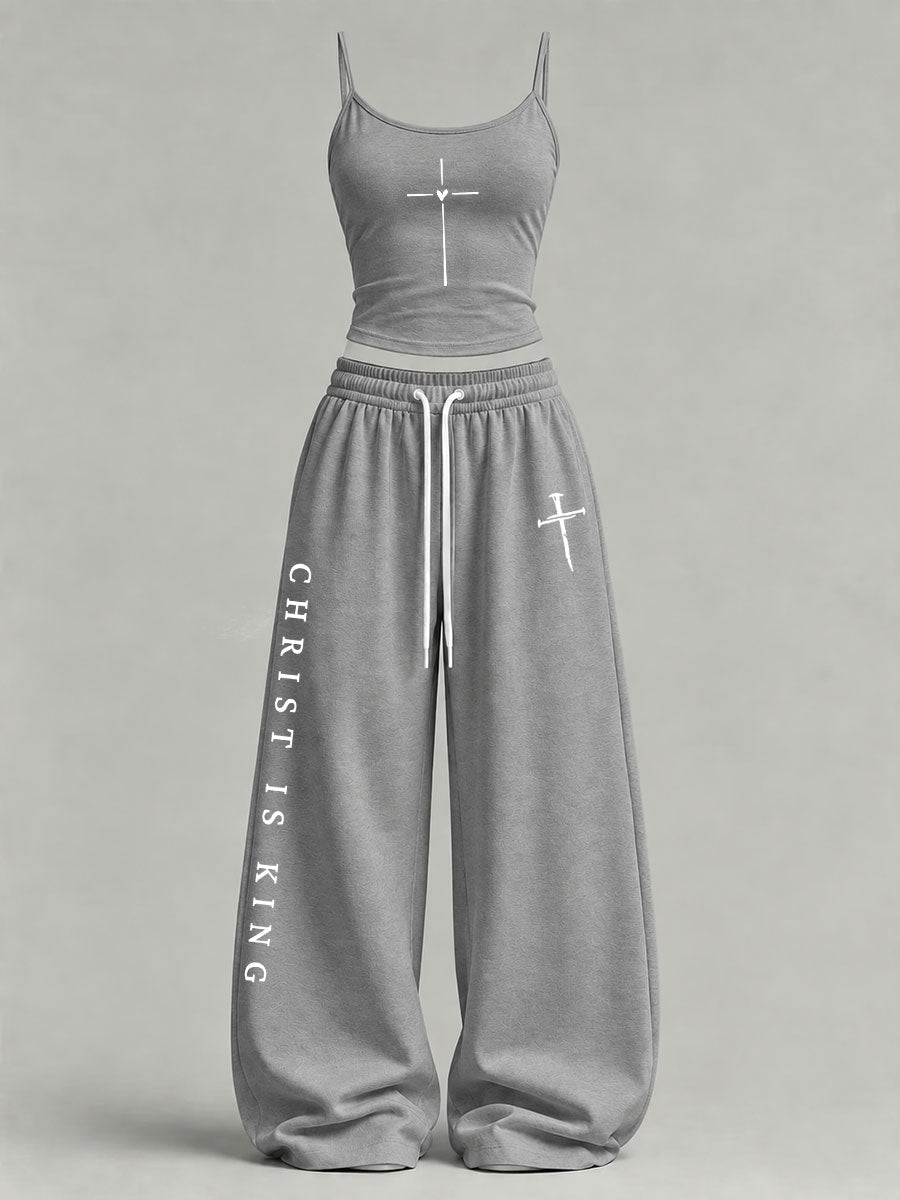 Women's Christ Is King Printed Casual Set