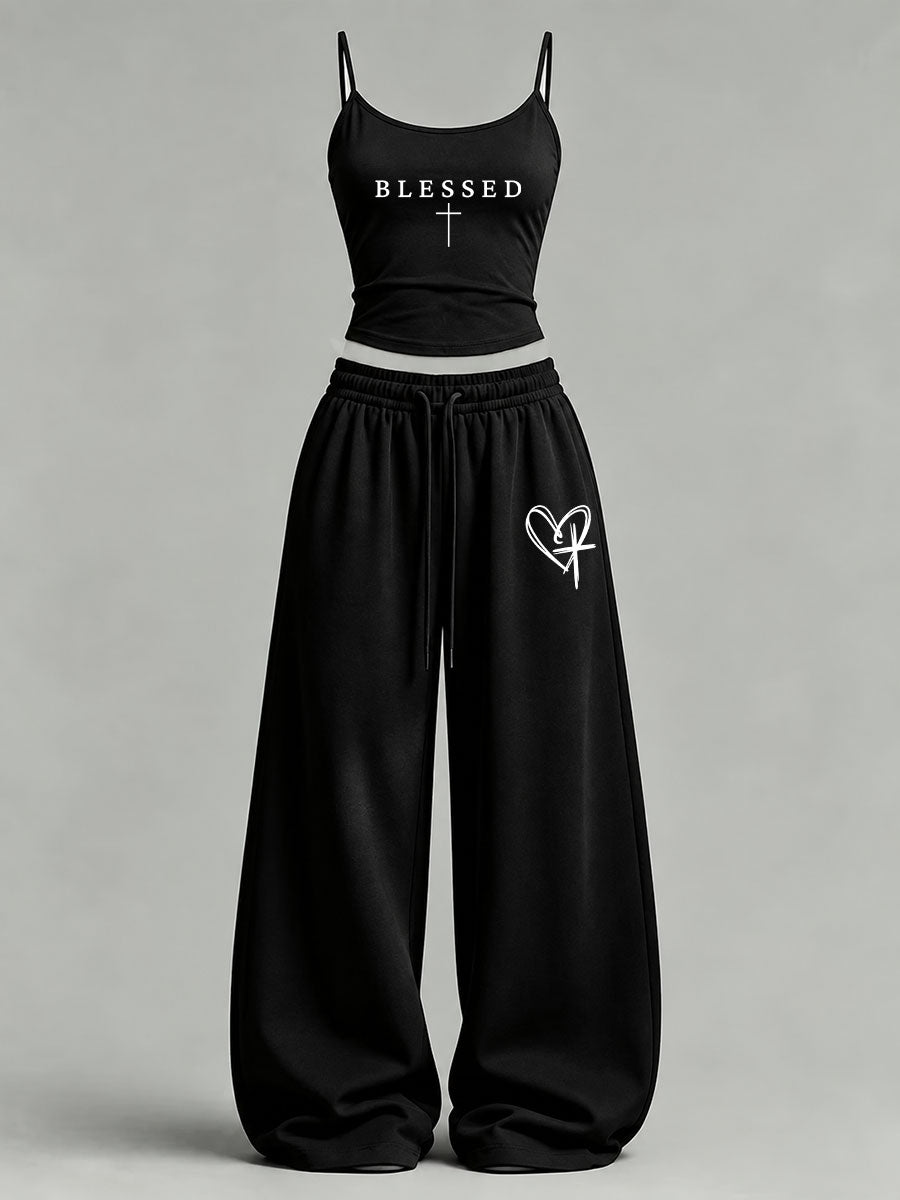 Women's Blessed Printed Casual Set
