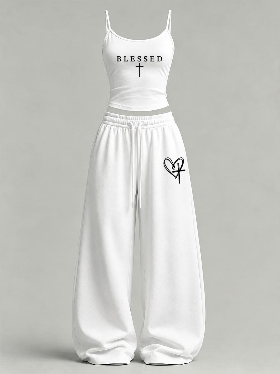 Women's Blessed Printed Casual Set