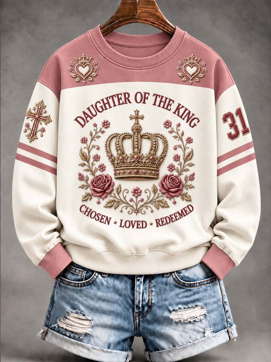 Women's Christian Daughter of the King "Chosen Loved Redeemed" Sweatshirt