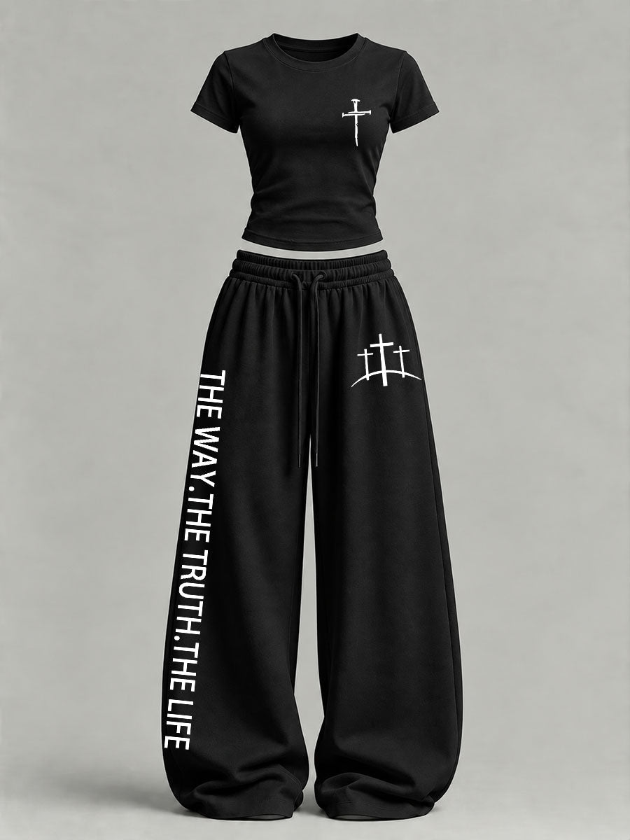 Women's 'The Way The Truth The Life' Printed Casual Set