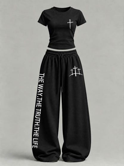 Women's 'The Way The Truth The Life' Printed Casual Set