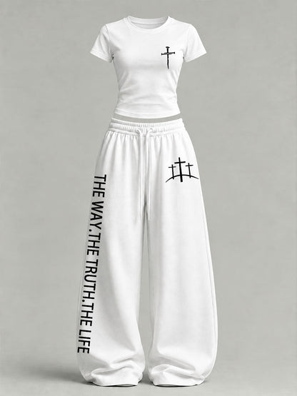 Women's 'The Way The Truth The Life' Printed Casual Set