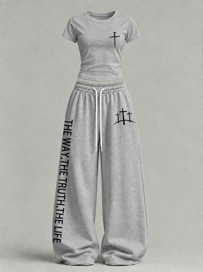 Women's 'The Way The Truth The Life' Printed Casual Set