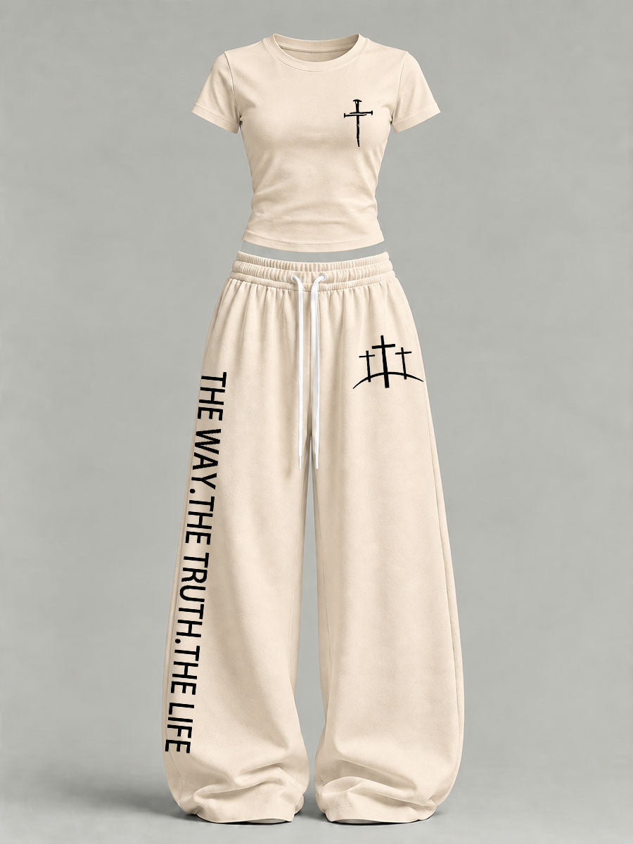 Women's 'The Way The Truth The Life' Printed Casual Set