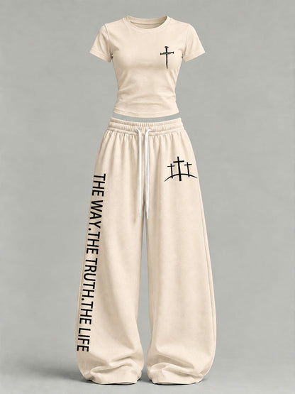 Women's 'The Way The Truth The Life' Printed Casual Set